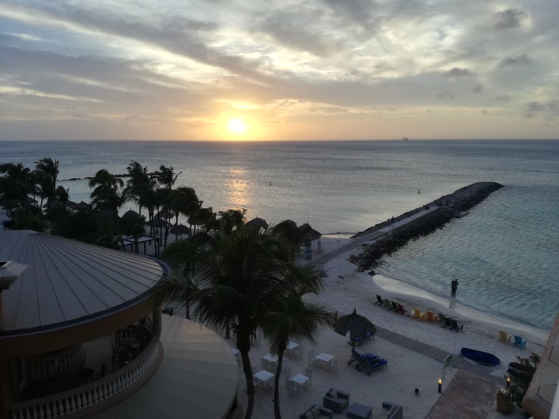 sunset at Divi Aruba Phoenix Beach Resort