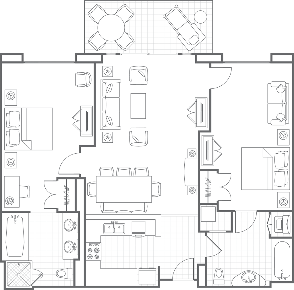 Marriott-Waiohai-Beach-Club-2-Bedroom-Floor-Plan