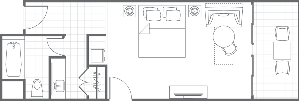Kauai Beach Club Guestroom Floor Plan